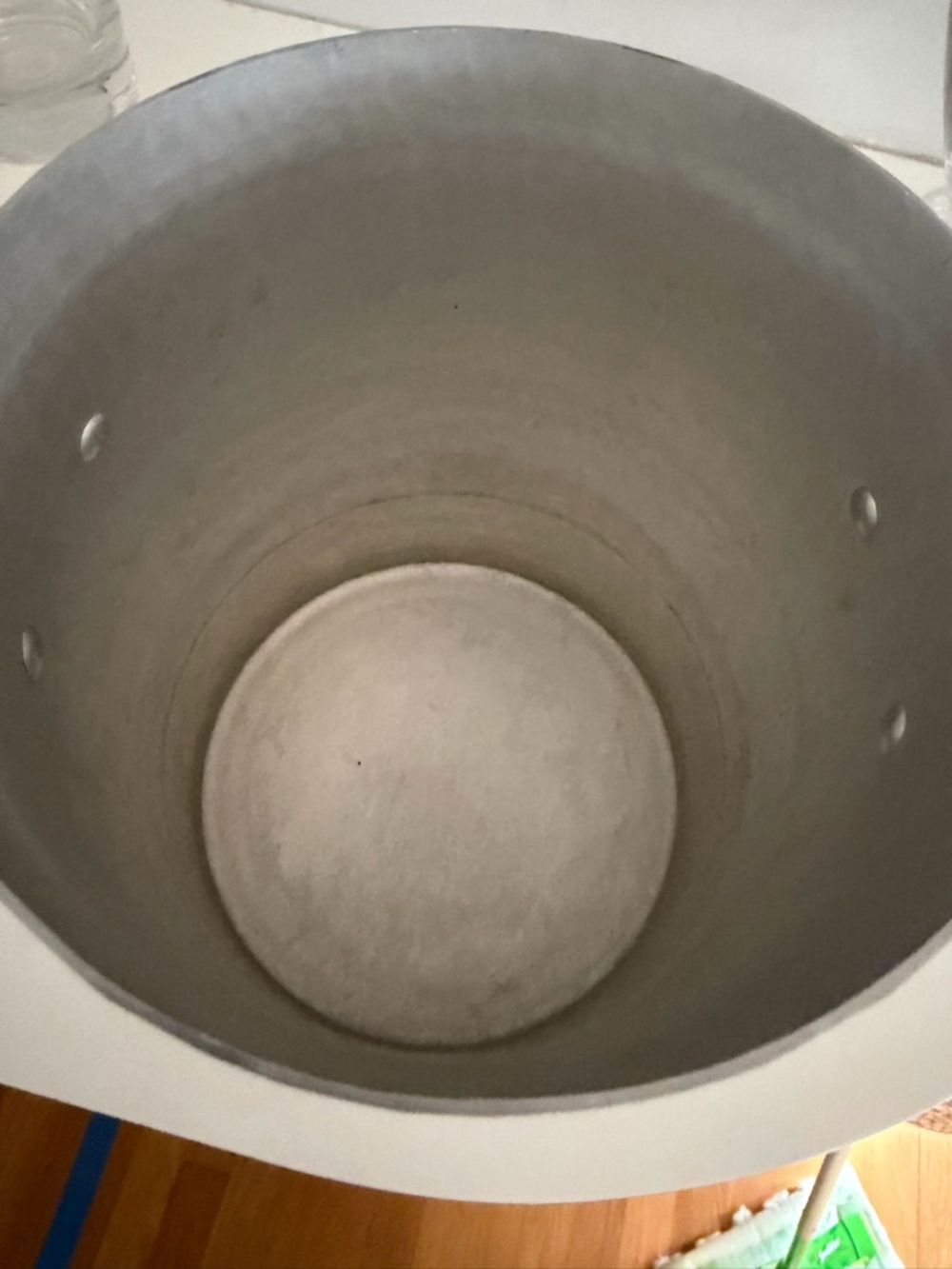 William Sonoma Hammered Metal Ice Bucket with Ring Handles - made in France - Picture 2 of 9